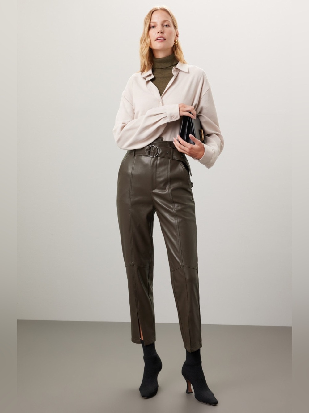 Marissa Webb × RTR Olive Split Hem Pants